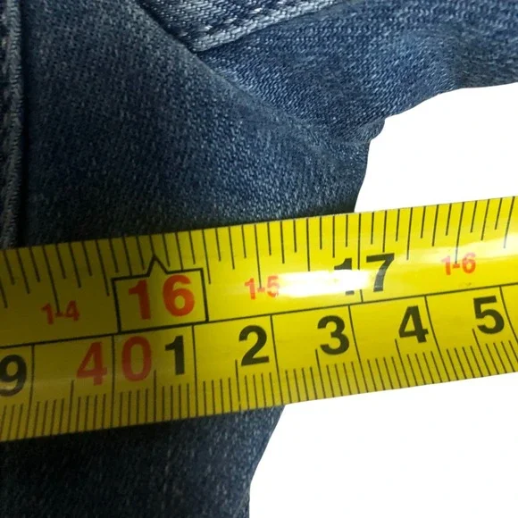 White House Black Market Women's Soft Denim Military Jean Jacket $160 Sz 4 - Picture 15 of 16